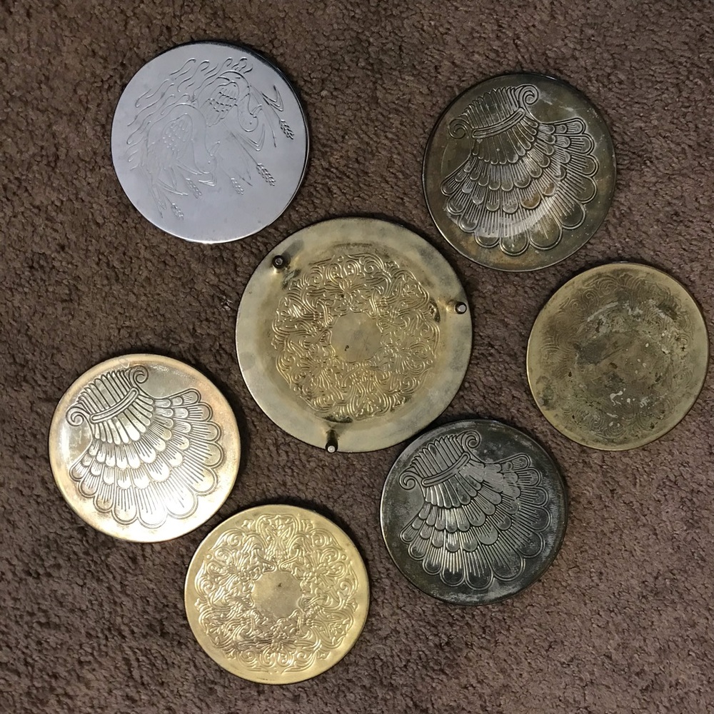 metal vintage coasters